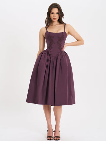 Isabelle Plum Corset Dress