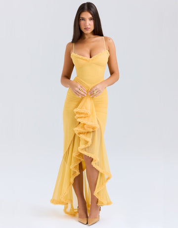 Liza maxi dress with ruffles