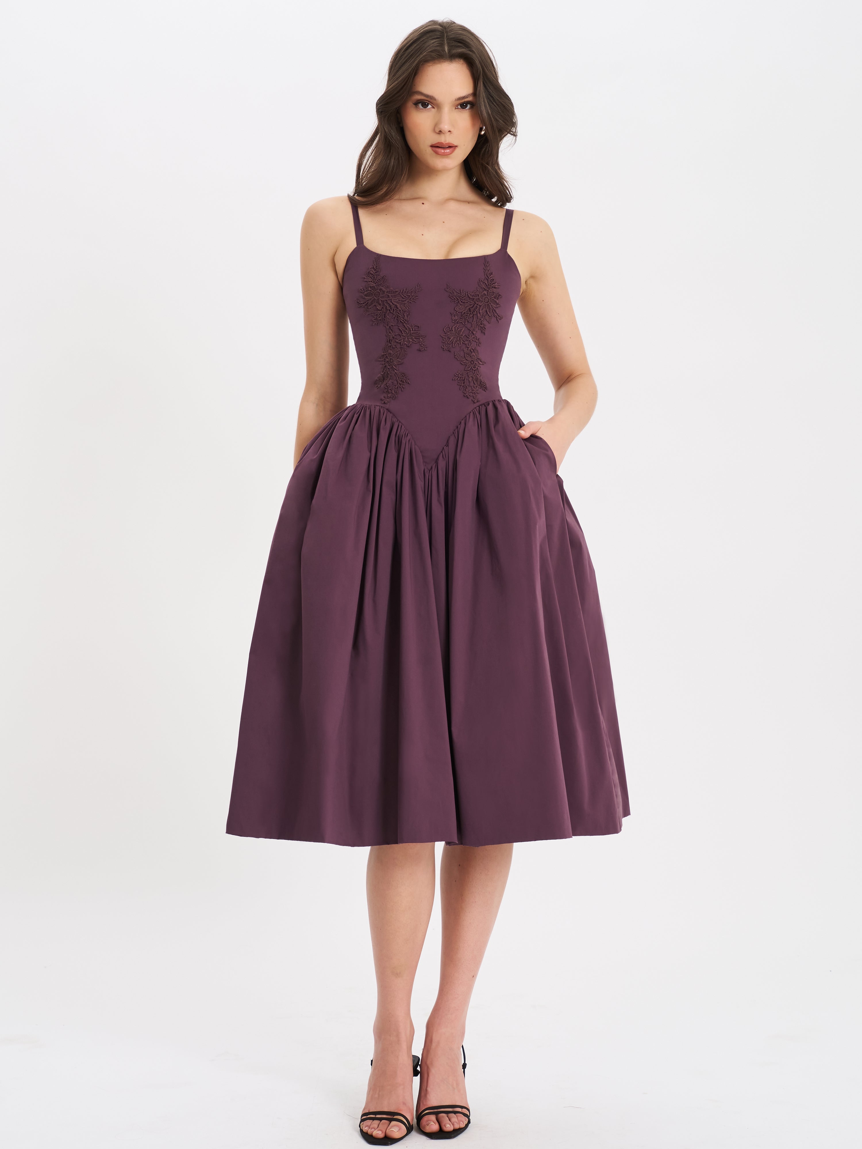 Isabelle Plum Corset Dress