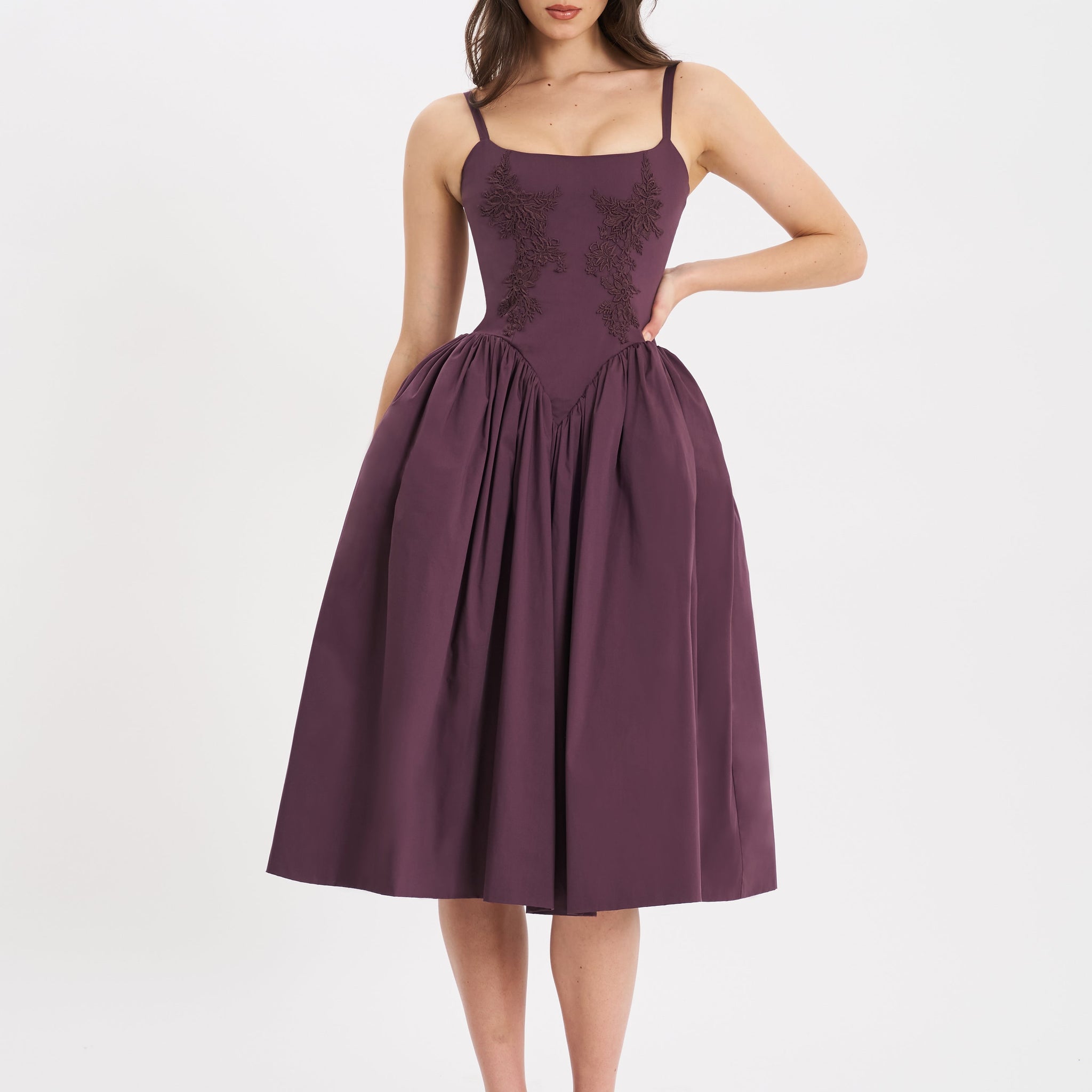 Isabelle Plum Corset Dress