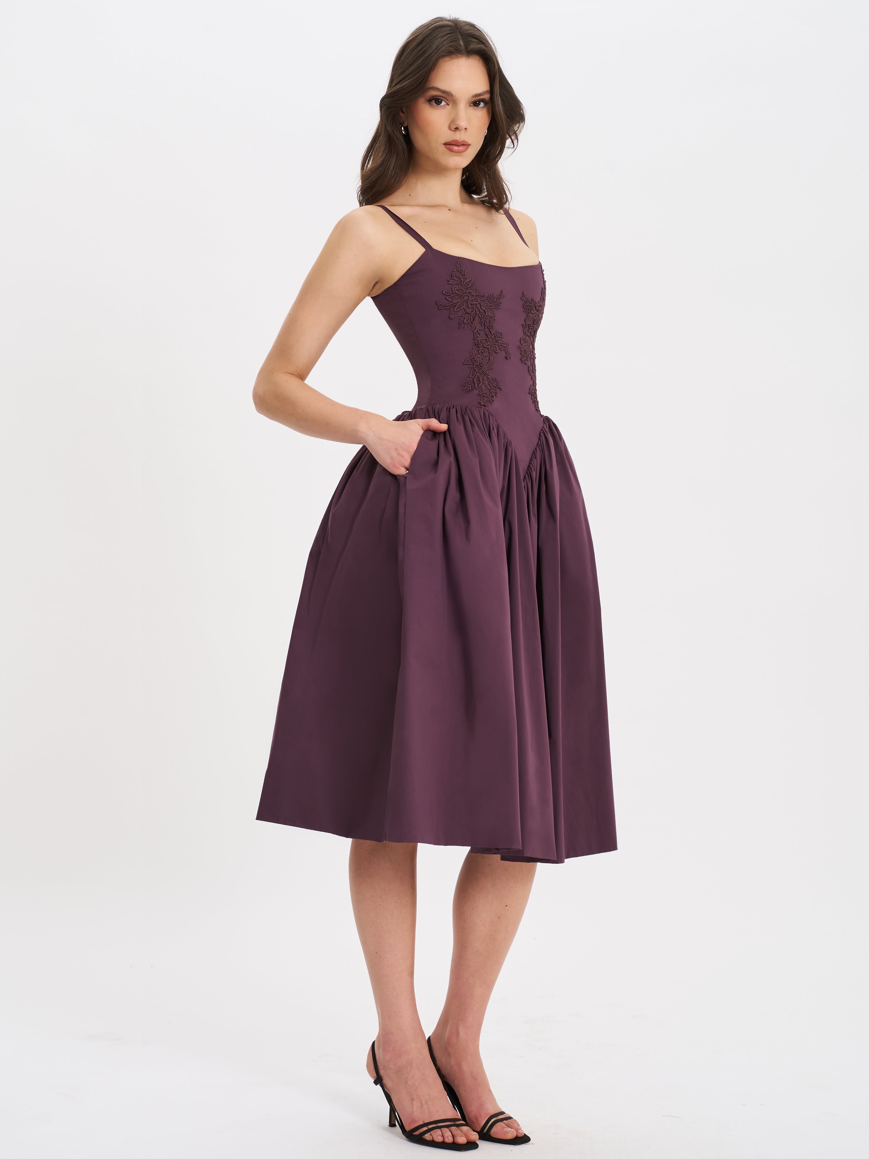 Isabelle Plum Corset Dress