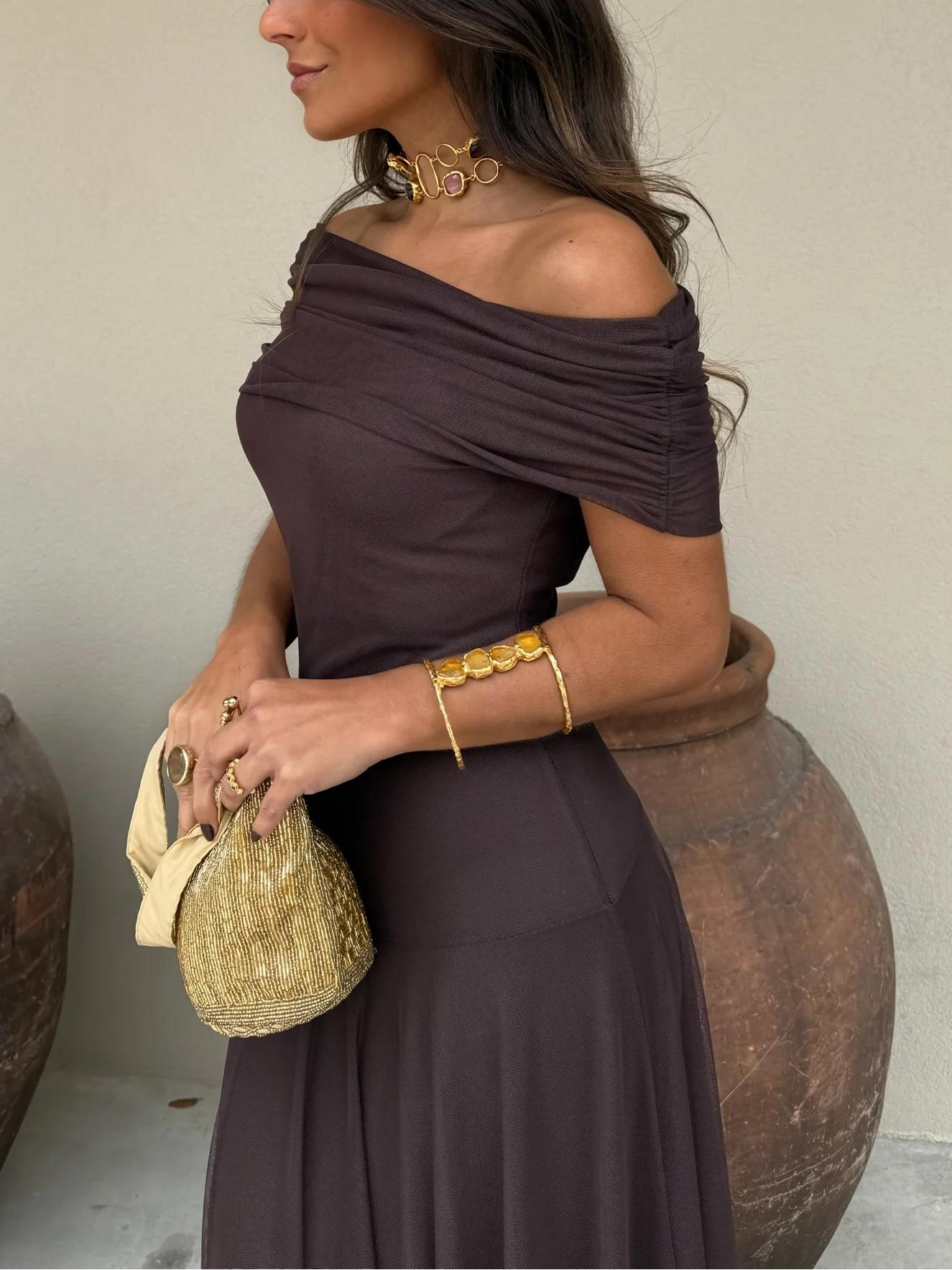 Nina Asymmetrical long dress