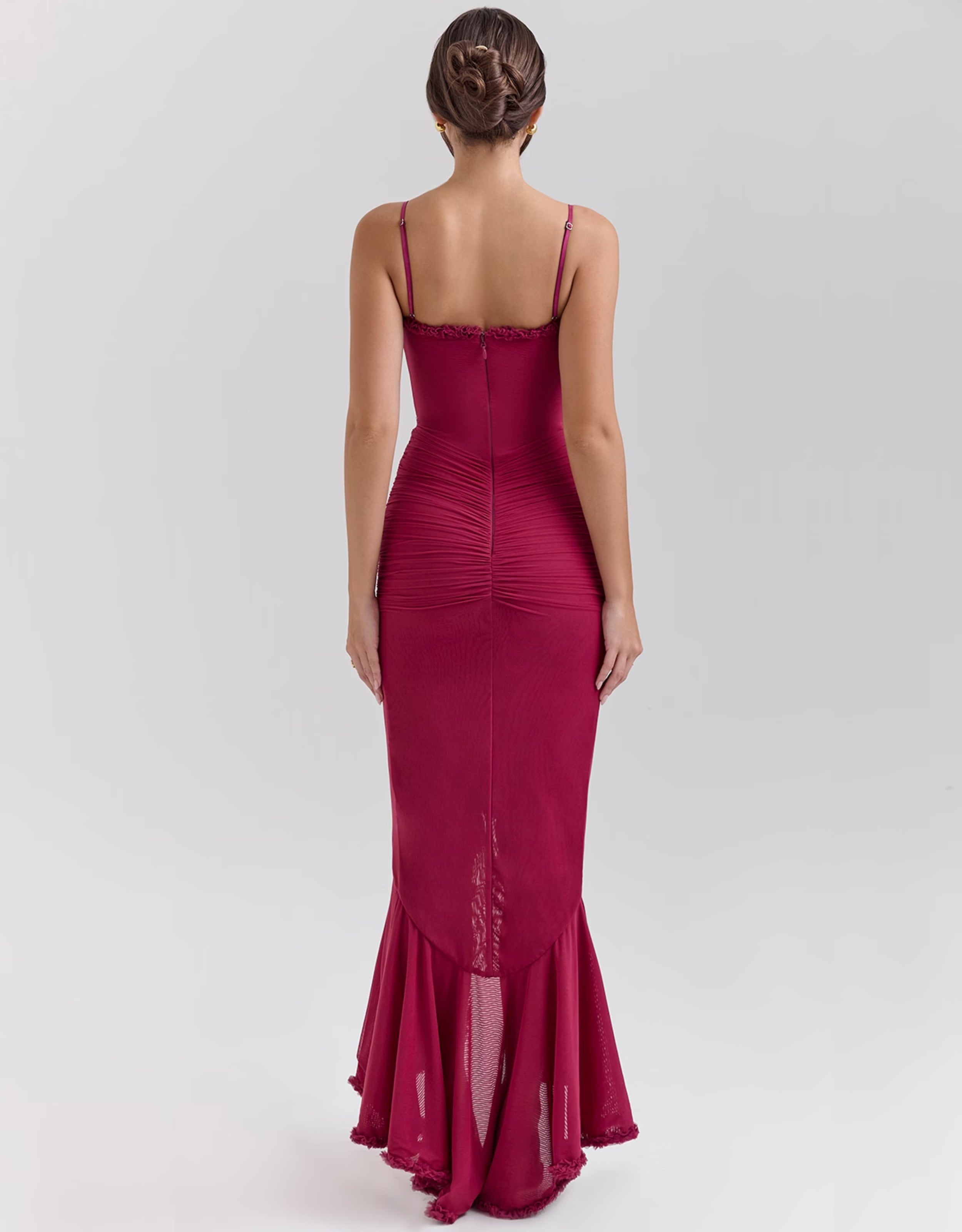 Liza maxi dress with ruffles