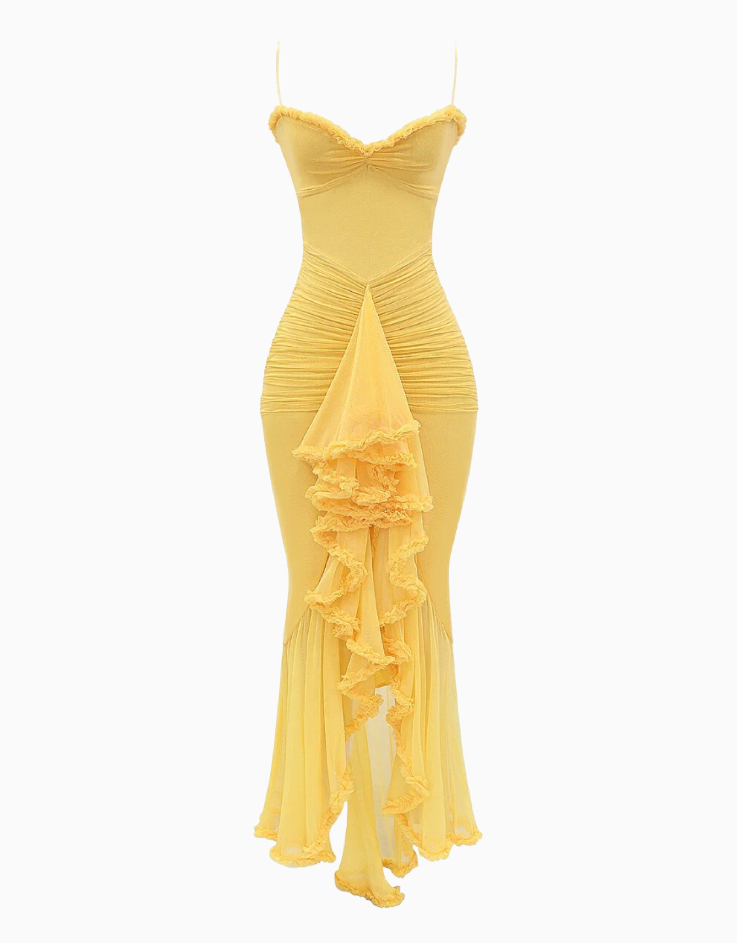 Liza maxi dress with ruffles